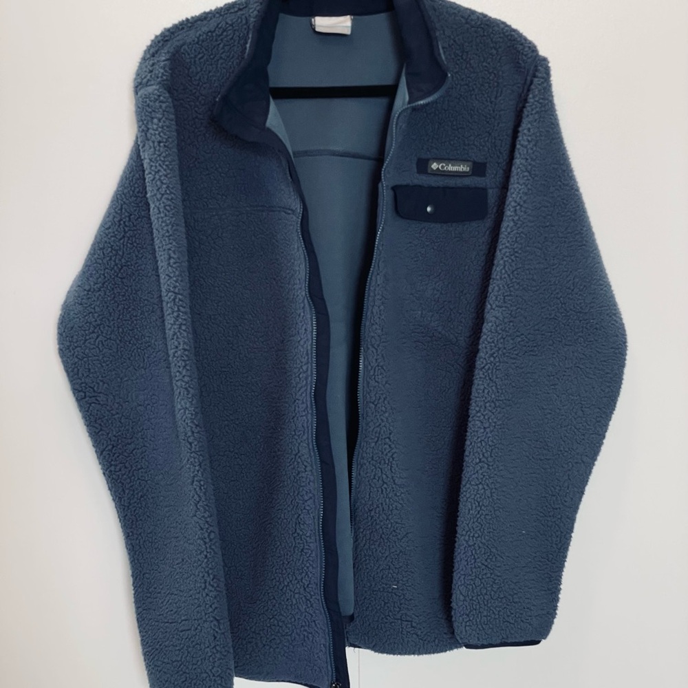 Columbia Blue Sherpa Fleece Jacket